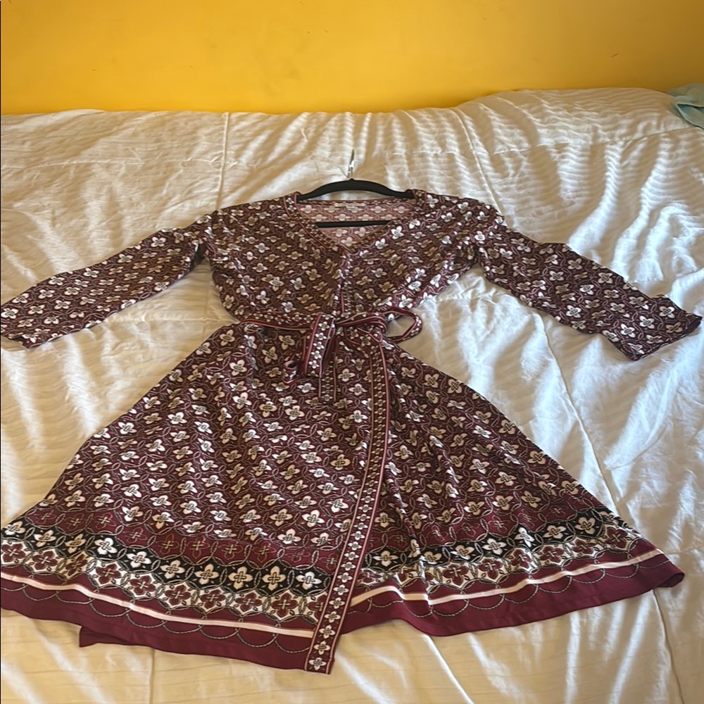 Bohemian Floral Wrap Dress